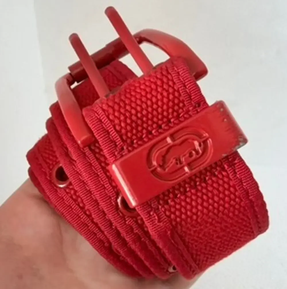 Vtg Y2K Eckō Unltd Woven Canvas Belt Grommets Eyelets 36